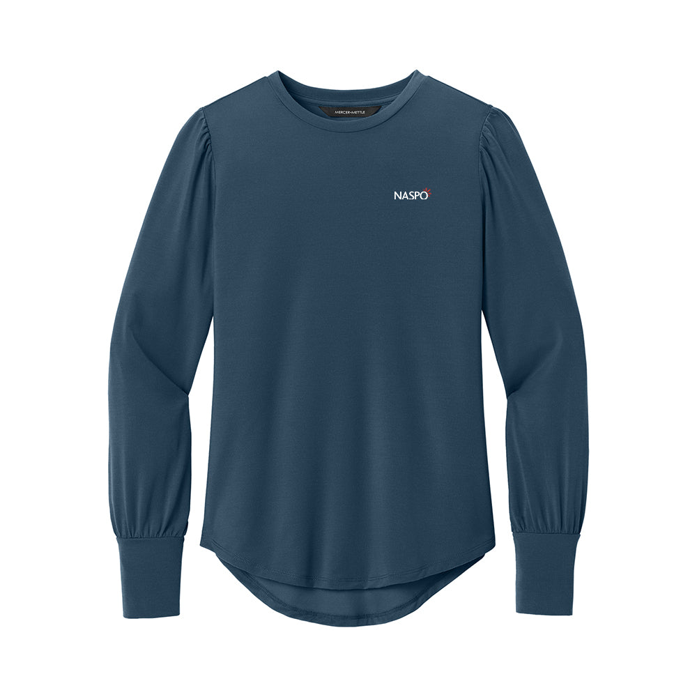 NASPO Mercer+Mettle Women's Stretch Jersey Long Sleeve Blouson Top