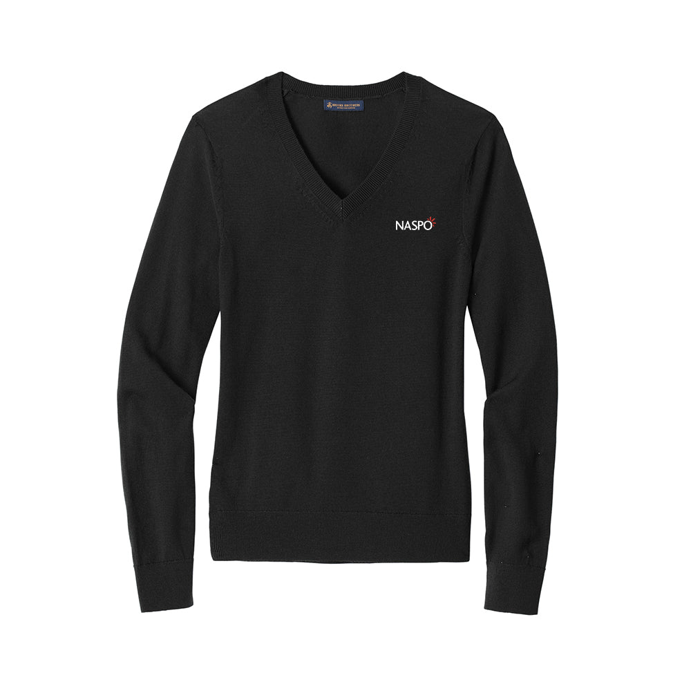 NASPO - Brooks Brothers Women's Washable Merino V-Neck Sweater