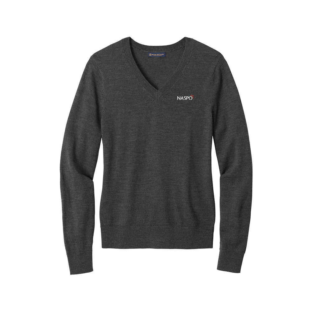 NASPO - Brooks Brothers Women's Washable Merino V-Neck Sweater