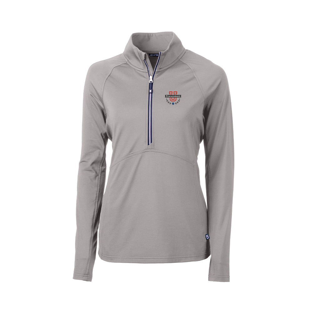 Procurement U - Cutter & Buck Adapt Eco Knit Stretch Recycled Womens Half Zip Pullover