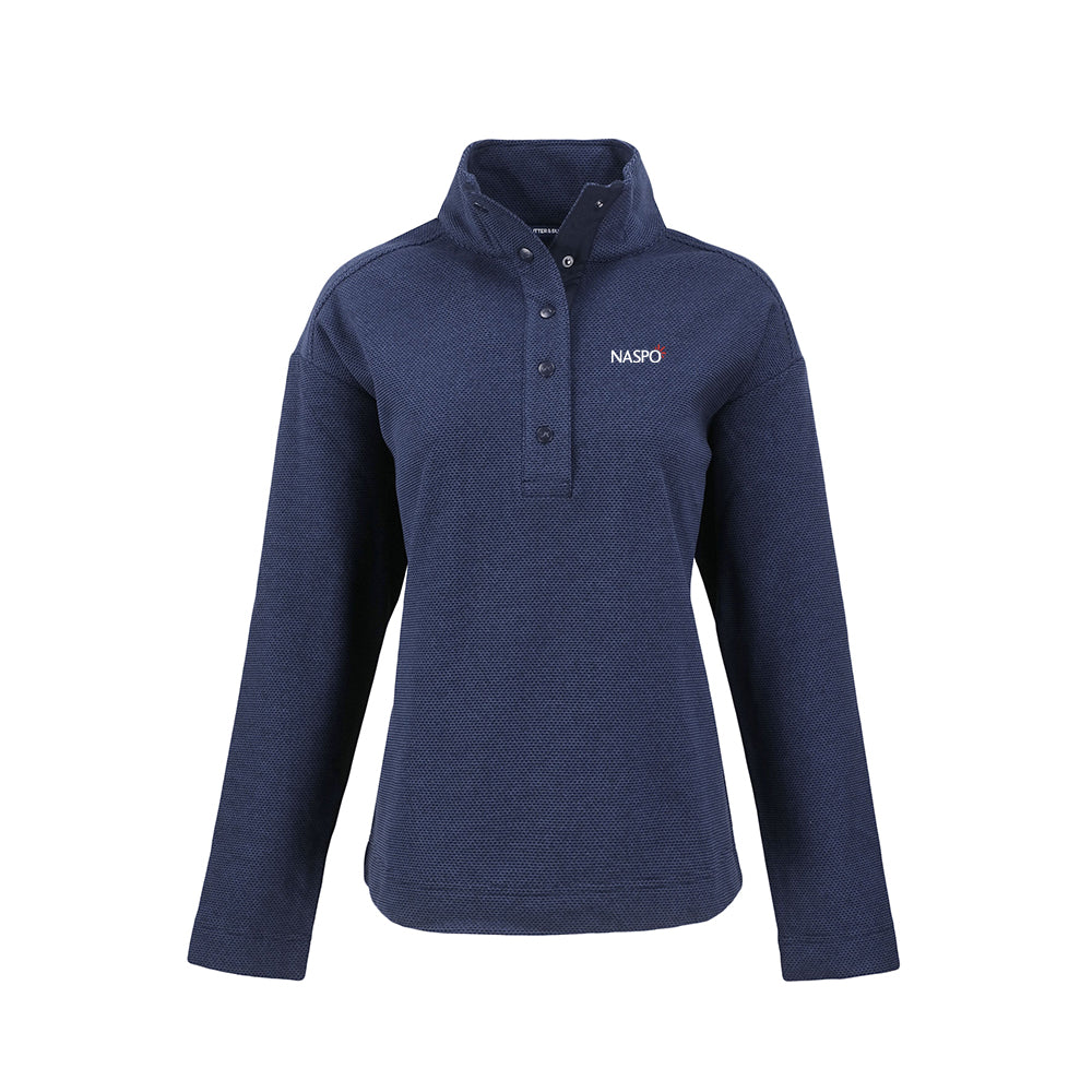NASPO - Cutter & Buck Hunts Point Eco Textured Fleece Recycled Womens Snap Pullover