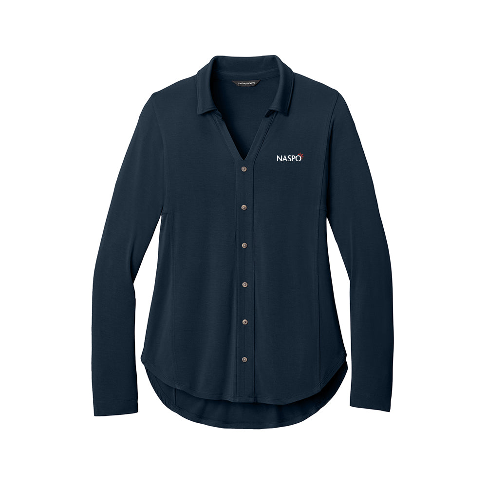 NASPO - Port Authority Women's Luxe Knit Button Tunic