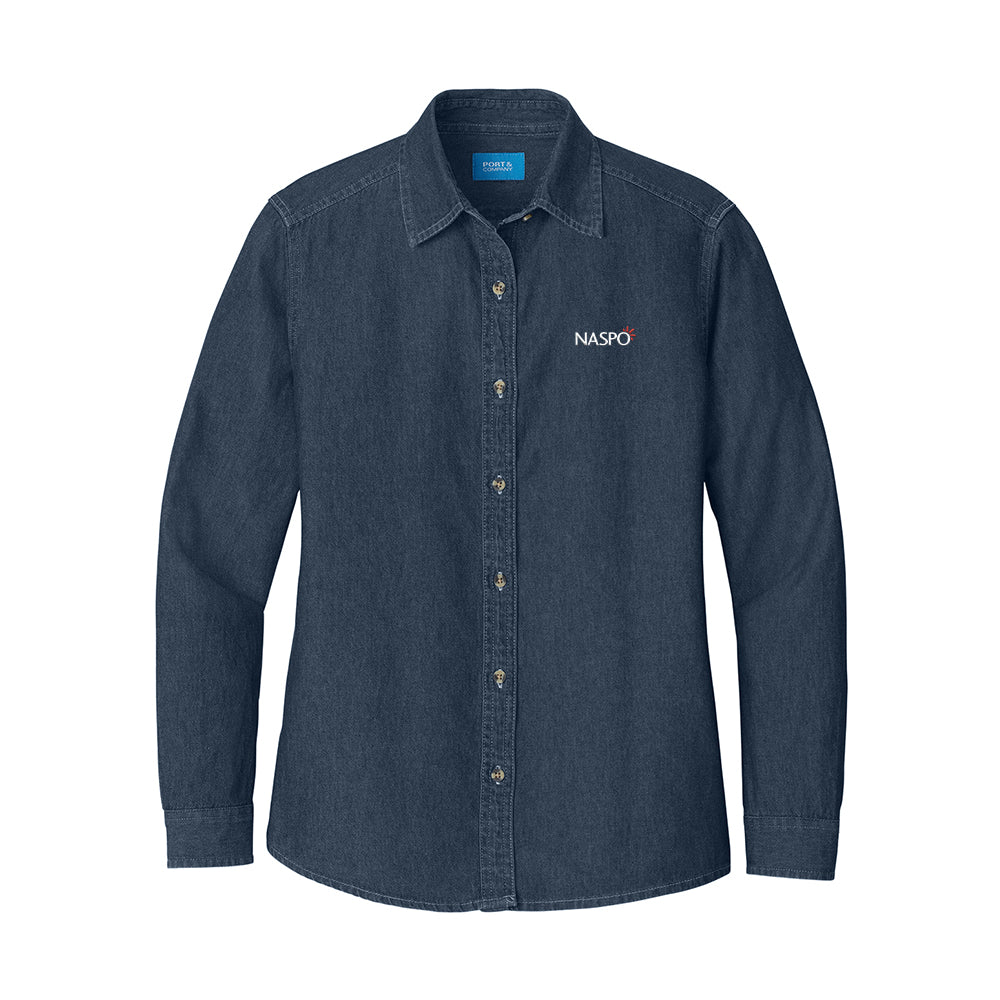 NASPO - Port & Co Women's Long Sleeve Value Denim Shirt