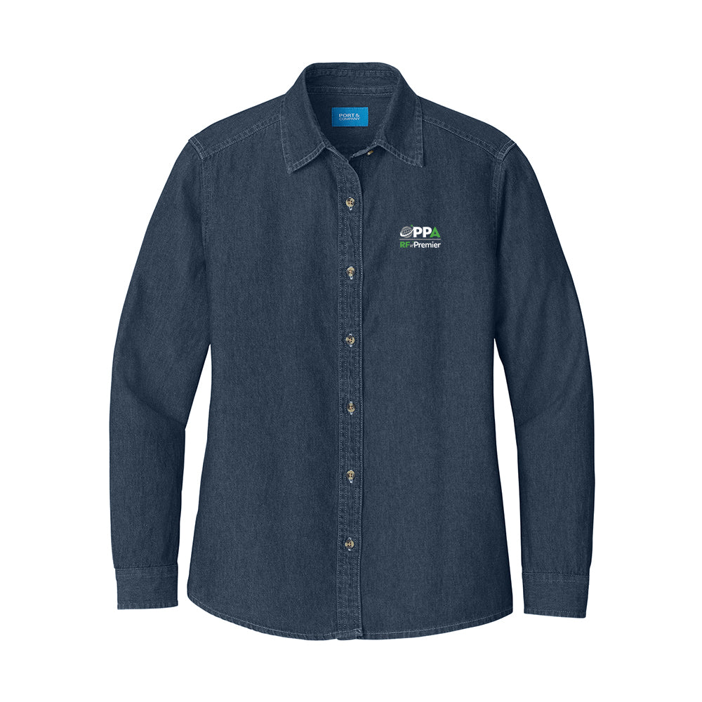 RFxP and PPA - Port & Co Women's Long Sleeve Value Denim Shirt