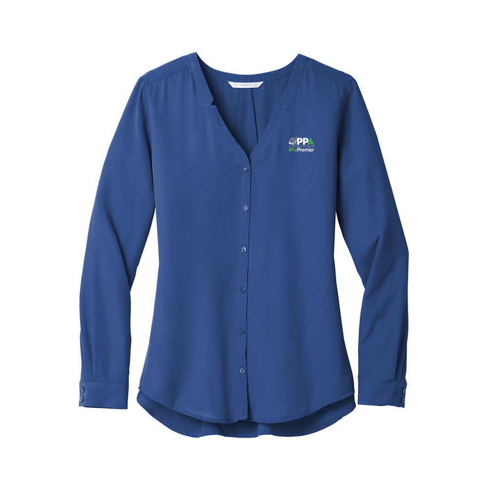 RFxP and PPA - Ladies Long Sleeve Button-Front Blouse