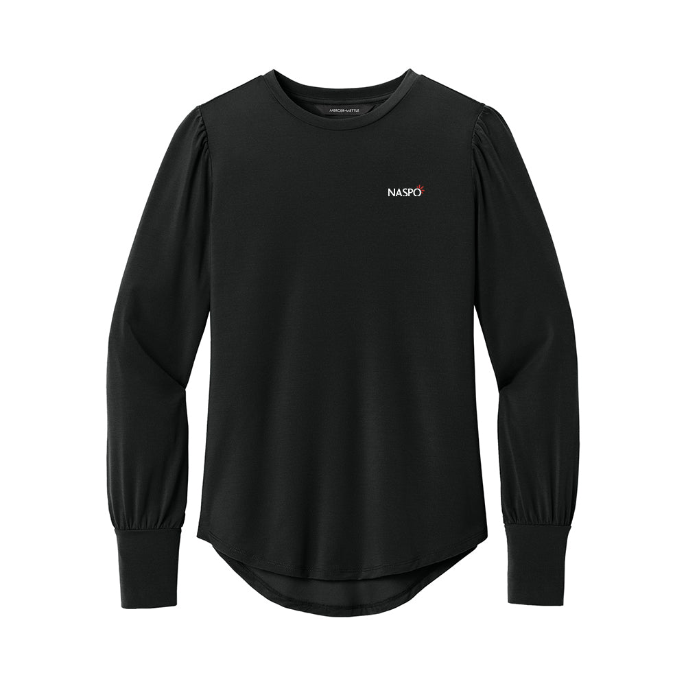 NASPO Mercer+Mettle Women's Stretch Jersey Long Sleeve Blouson Top