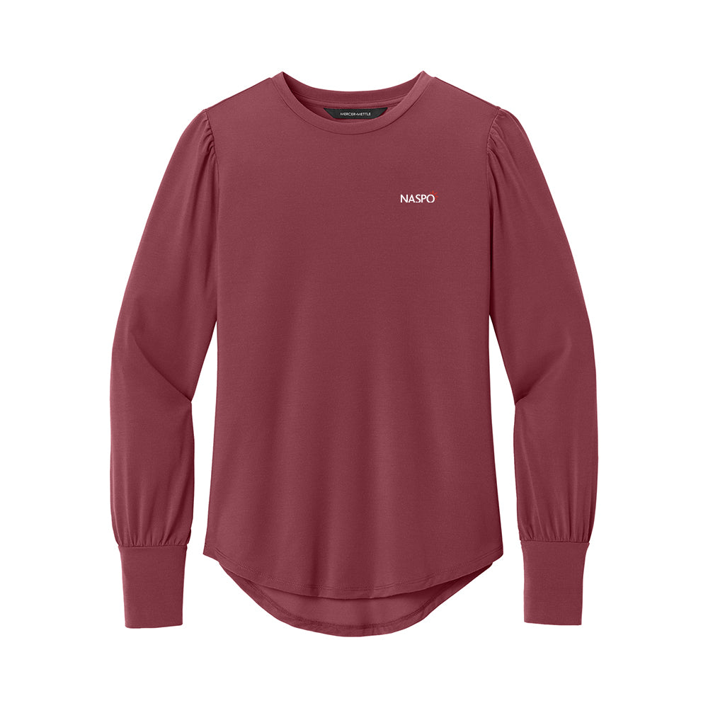 NASPO Mercer+Mettle Women's Stretch Jersey Long Sleeve Blouson Top