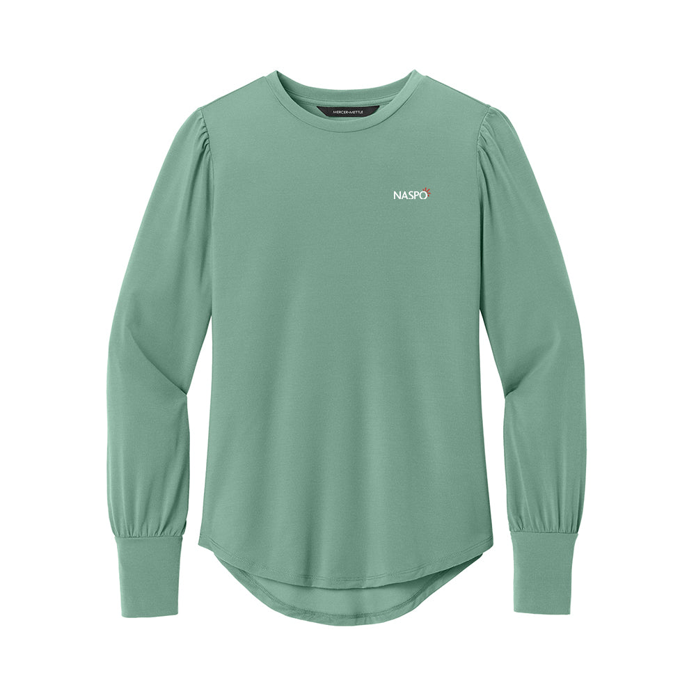 NASPO Mercer+Mettle Women's Stretch Jersey Long Sleeve Blouson Top