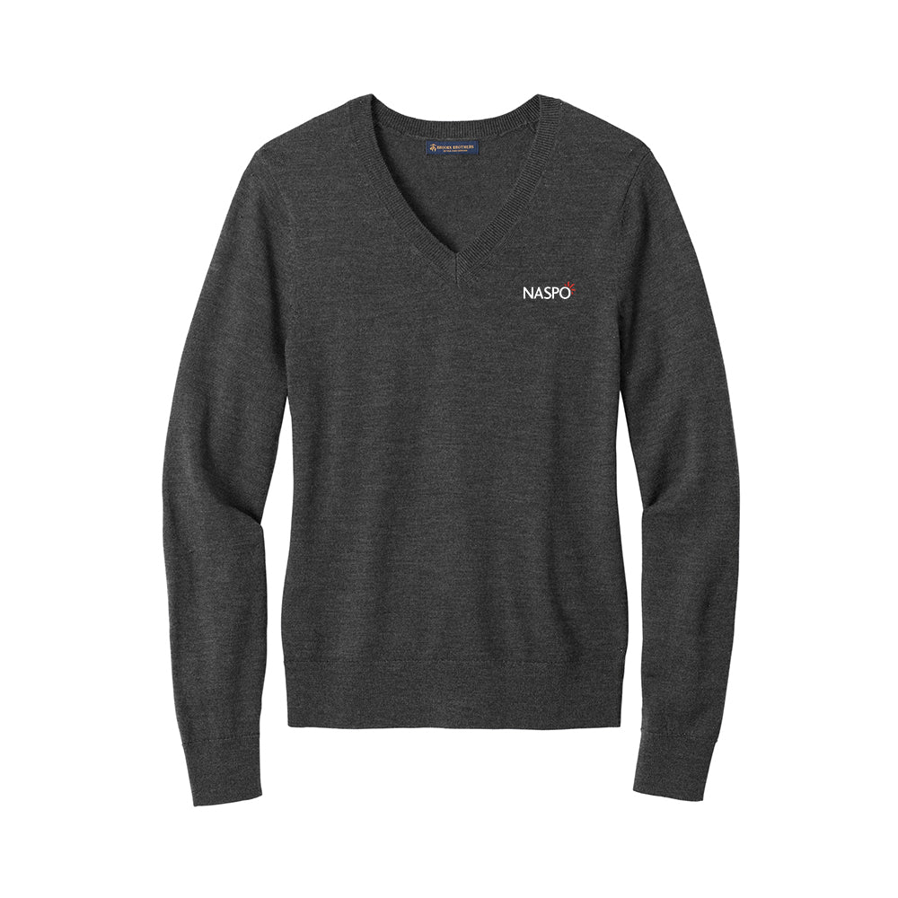NASPO - Brooks Brothers Women's Washable Merino V-Neck Sweater