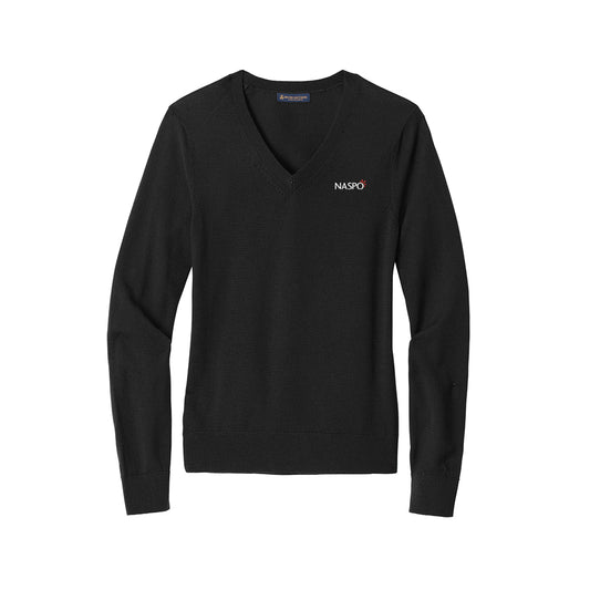 NASPO - Brooks Brothers Women's Washable Merino V-Neck Sweater