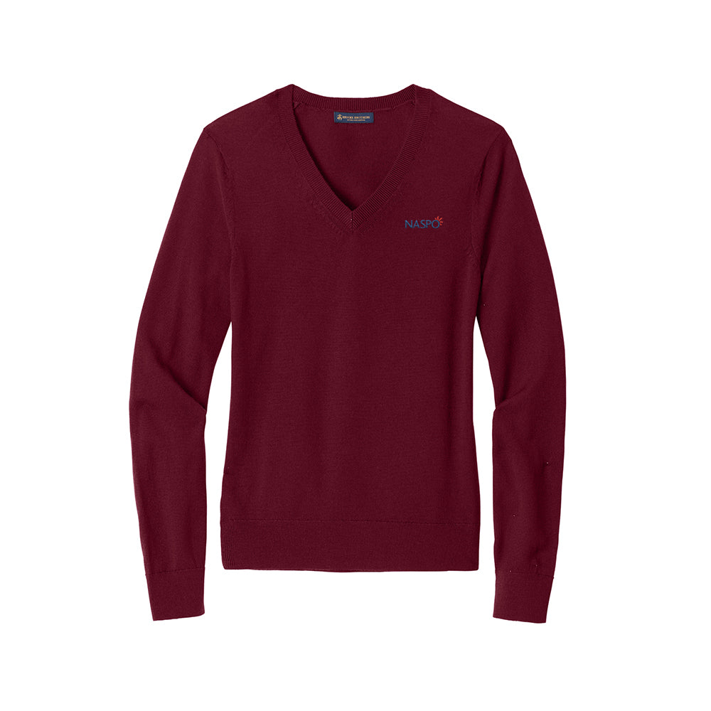 NASPO - Brooks Brothers Women's Washable Merino V-Neck Sweater