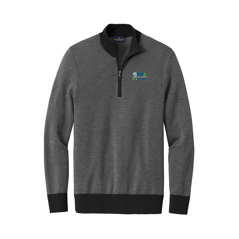 RFxP and PPA - Brooks Brothers Washable Merino Birdseye 1/4-Zip Sweater