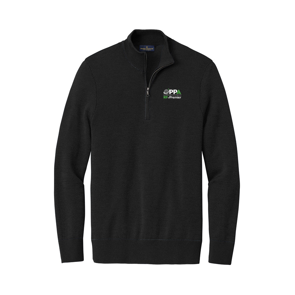 RFxP and PPA - Brooks Brothers Washable Merino Birdseye 1/4-Zip Sweater
