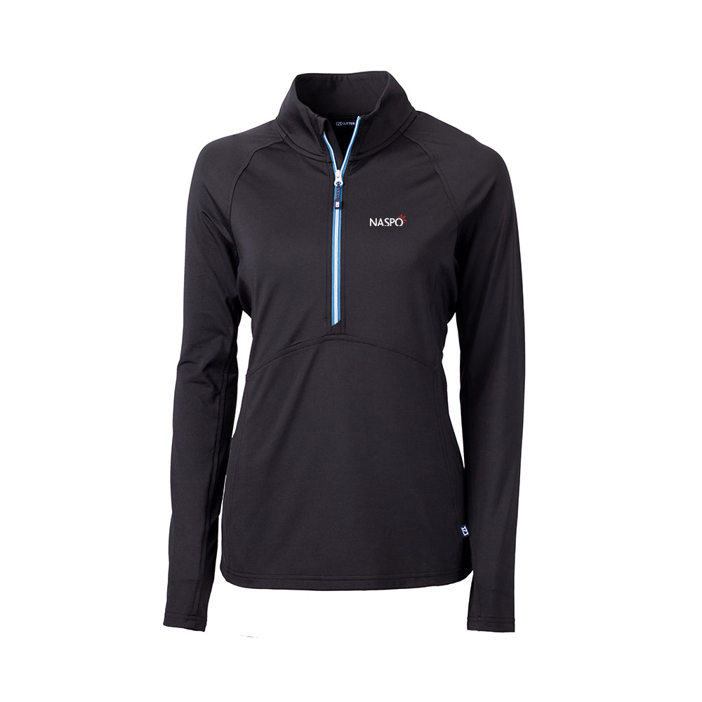 NASPO - Cutter & Buck Adapt Eco Knit Stretch Recycled Womens Half Zip Pullover
