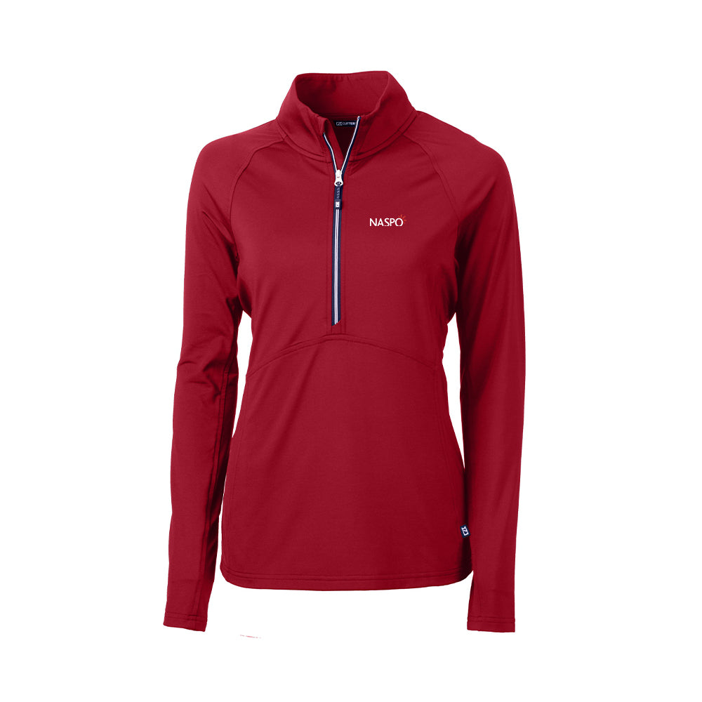 NASPO - Cutter & Buck Adapt Eco Knit Stretch Recycled Womens Half Zip Pullover