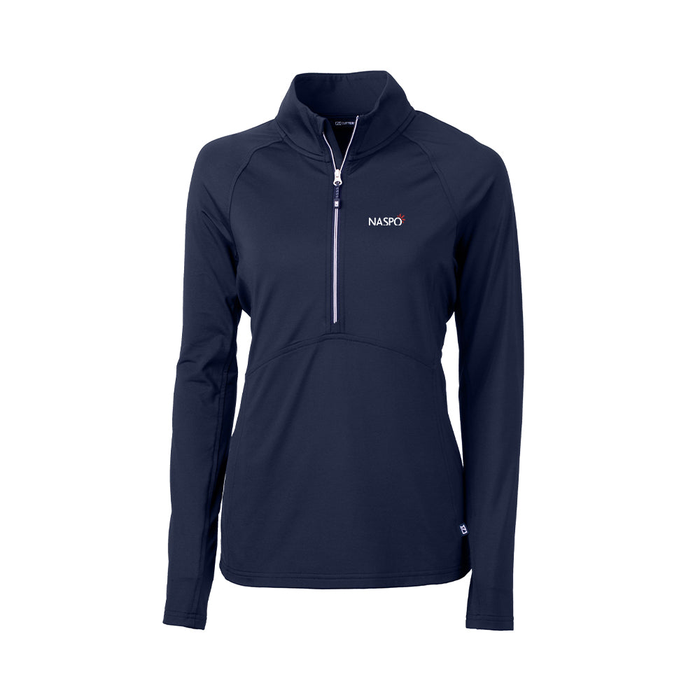 NASPO - Cutter & Buck Adapt Eco Knit Stretch Recycled Womens Half Zip Pullover