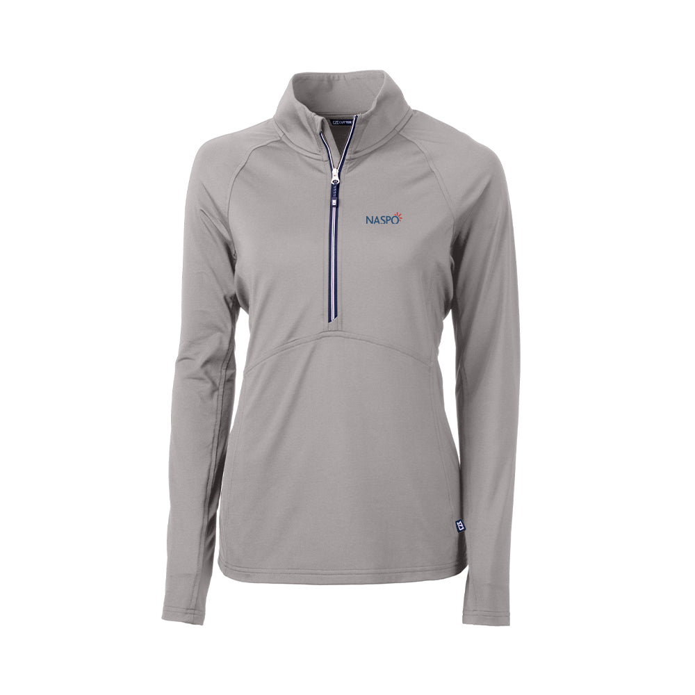 NASPO - Cutter & Buck Adapt Eco Knit Stretch Recycled Womens Half Zip Pullover