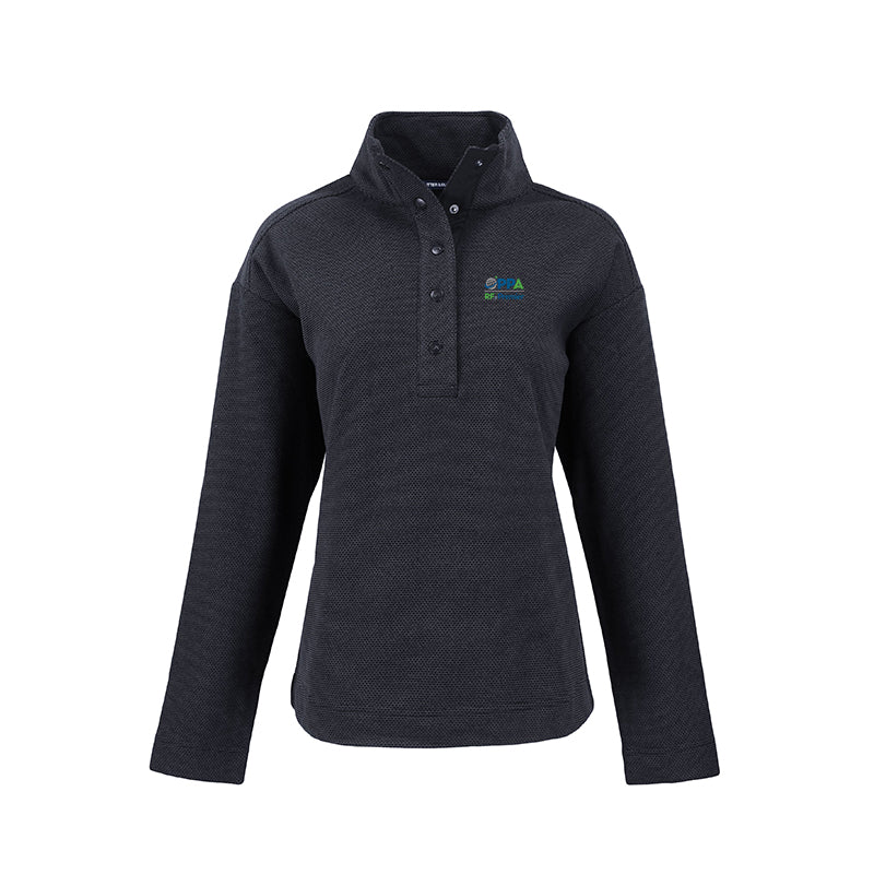 RFxP and PPA - Cutter & Buck Hunts Point Eco Textured Fleece Recycled Womens Snap Pullover