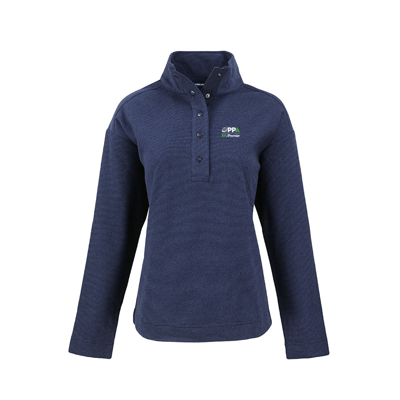 RFxP and PPA - Cutter & Buck Hunts Point Eco Textured Fleece Recycled Womens Snap Pullover