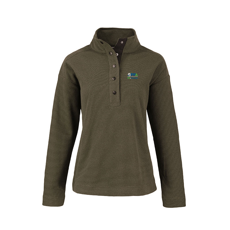 RFxP and PPA - Cutter & Buck Hunts Point Eco Textured Fleece Recycled Womens Snap Pullover