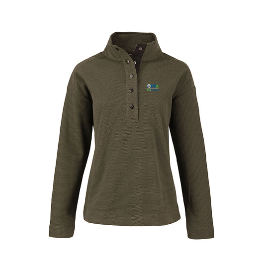 RFxP and PPA - Cutter & Buck Hunts Point Eco Textured Fleece Recycled Womens Snap Pullover