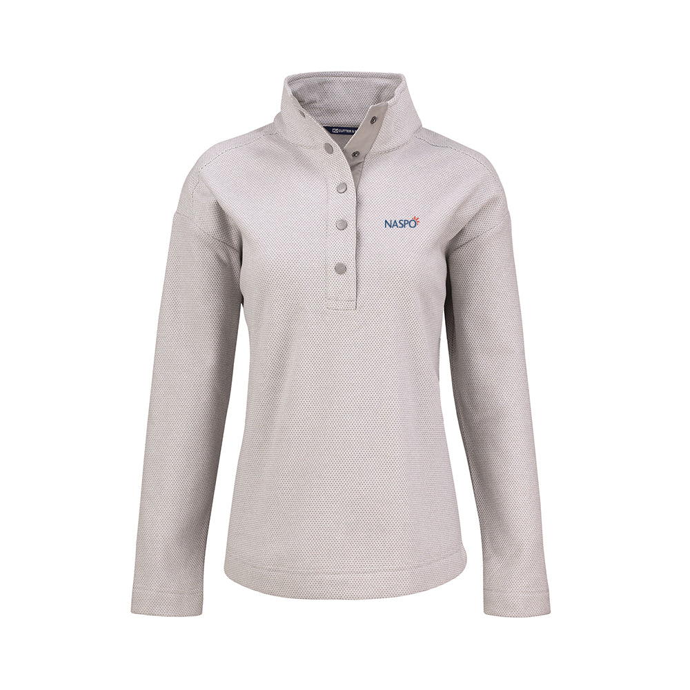 NASPO - Cutter & Buck Hunts Point Eco Textured Fleece Recycled Womens Snap Pullover