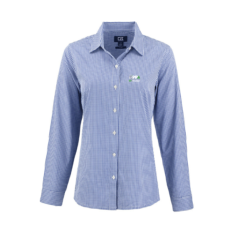RFxP and PPA - Cutter & Buck Skyline Epic Confidence Recycled Gingham Womens Long Sleeve Dress Shirt