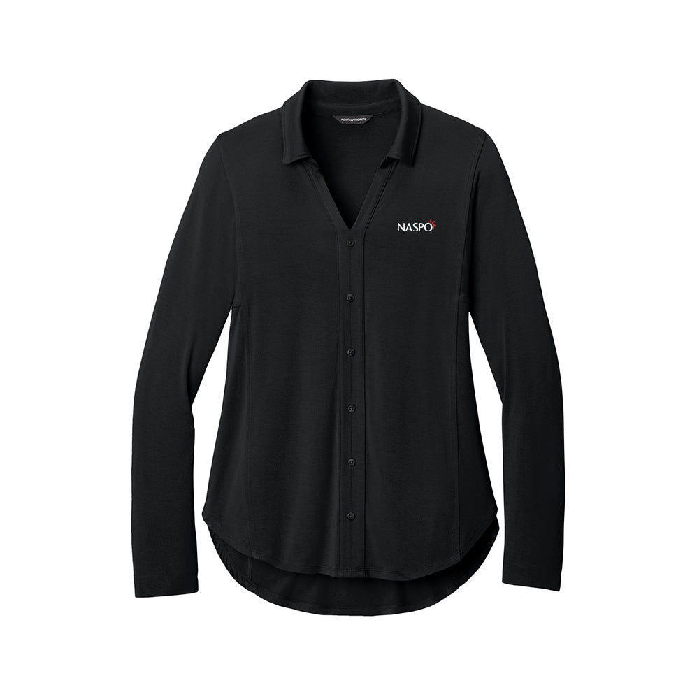 NASPO - Port Authority Women's Luxe Knit Button Tunic