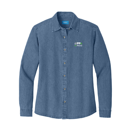RFxP and PPA - Port & Co Women's Long Sleeve Value Denim Shirt
