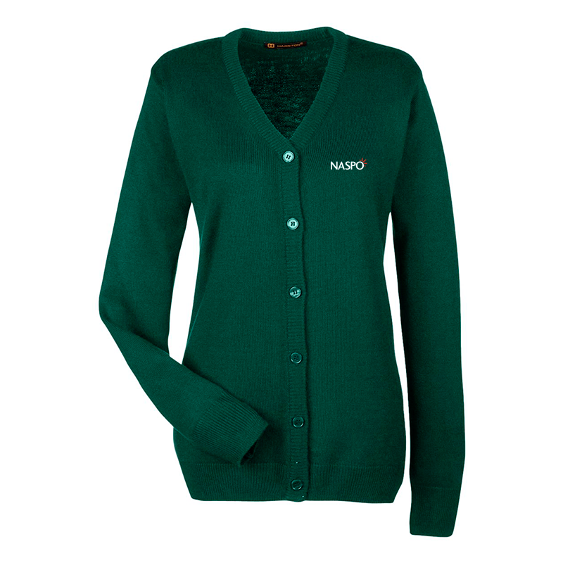 NASPO - Women's Pilbloc V-Neck Button Cardigan Sweater