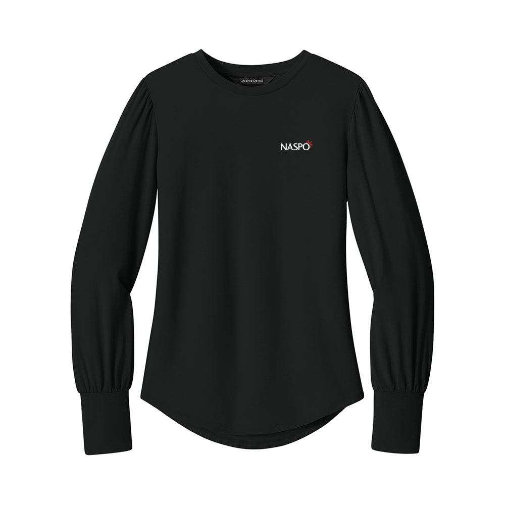 NASPO Mercer+Mettle Women's Stretch Jersey Long Sleeve Blouson Top