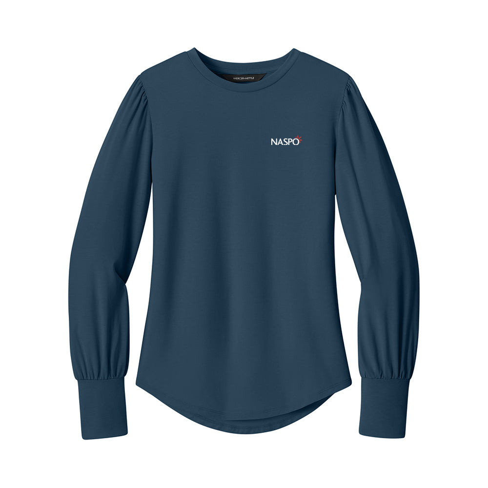 NASPO Mercer+Mettle Women's Stretch Jersey Long Sleeve Blouson Top