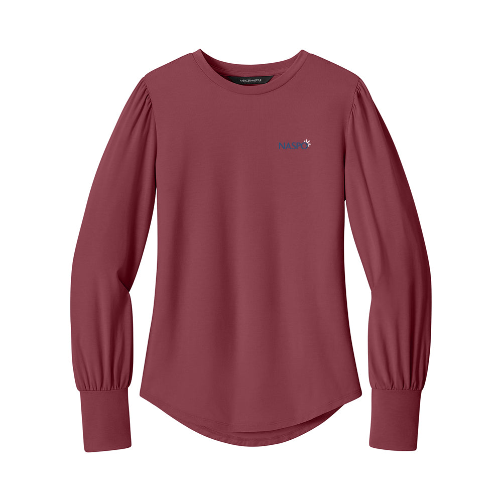 NASPO Mercer+Mettle Women's Stretch Jersey Long Sleeve Blouson Top
