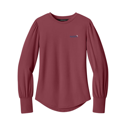 NASPO Mercer+Mettle Women's Stretch Jersey Long Sleeve Blouson Top