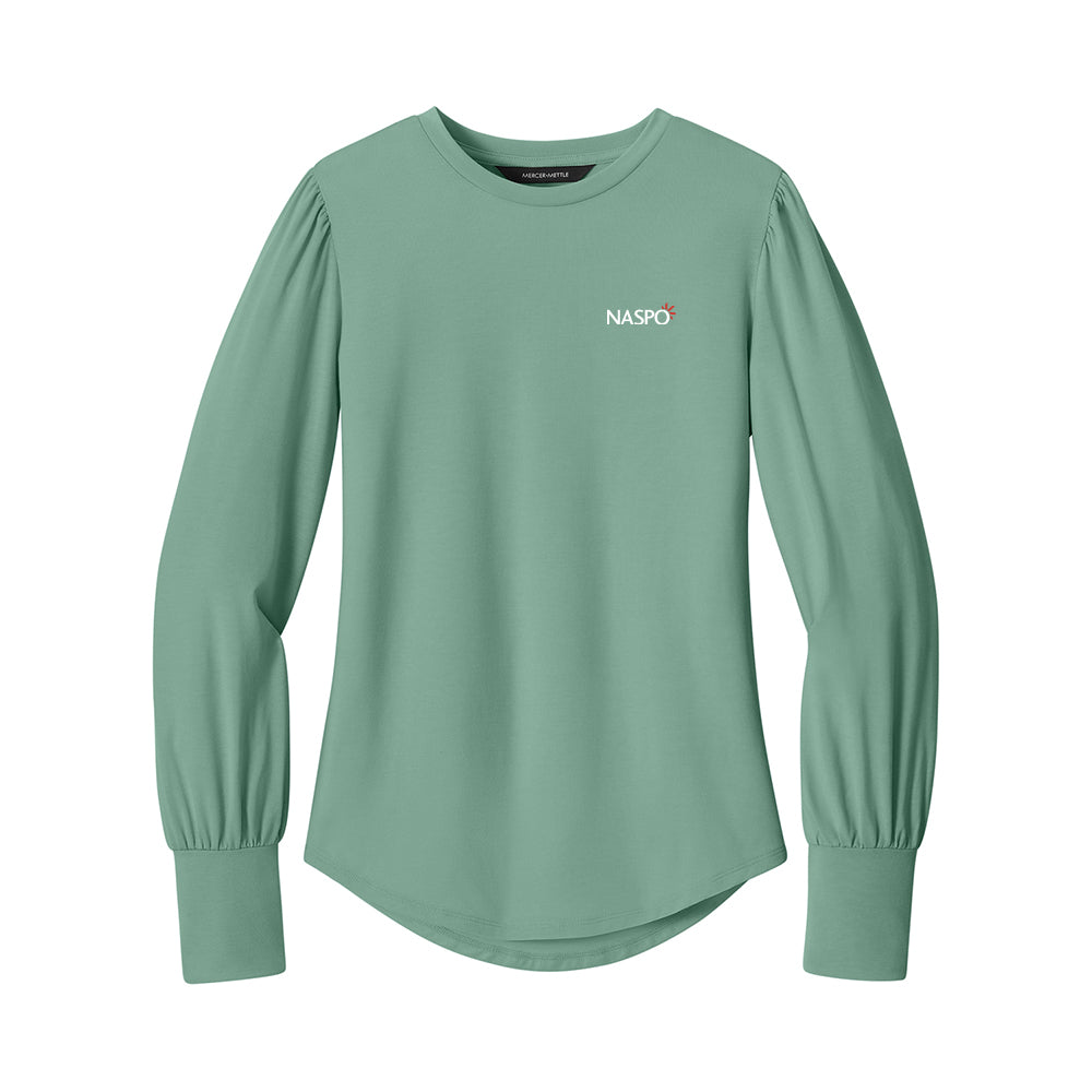 NASPO Mercer+Mettle Women's Stretch Jersey Long Sleeve Blouson Top