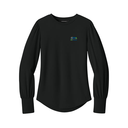 RFxP and PPA - Mercer+Mettle Women's Stretch Jersey Long Sleeve Blouson Top