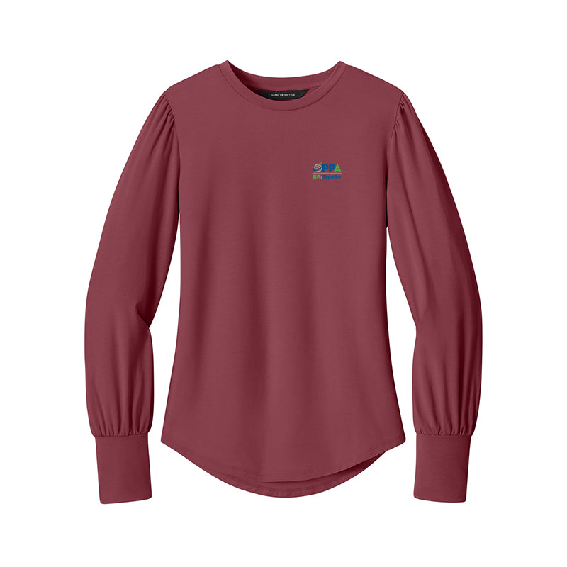 RFxP and PPA - Mercer+Mettle Women's Stretch Jersey Long Sleeve Blouson Top