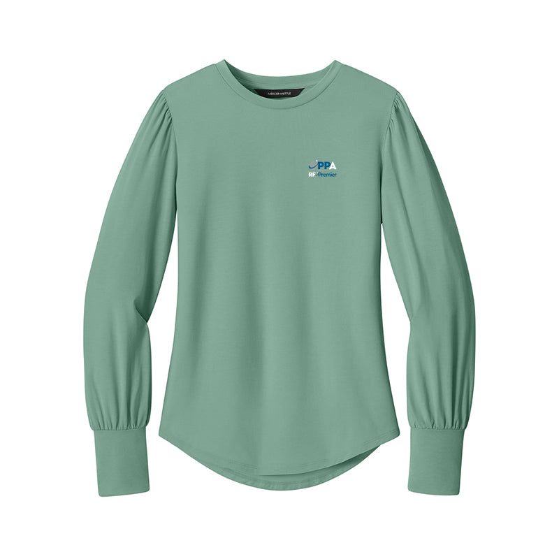 RFxP and PPA - Mercer+Mettle Women's Stretch Jersey Long Sleeve Blouson Top