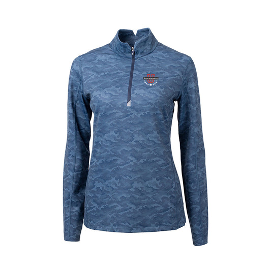 Procurement U - Cutter & Buck Traverse Camo Print Stretch Quarter Zip Womens Pullover